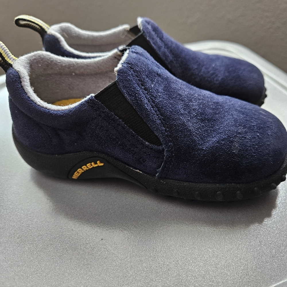 Merrell Jr. Jungle Mocs, Infant Size 8, Navy, Slip-ons